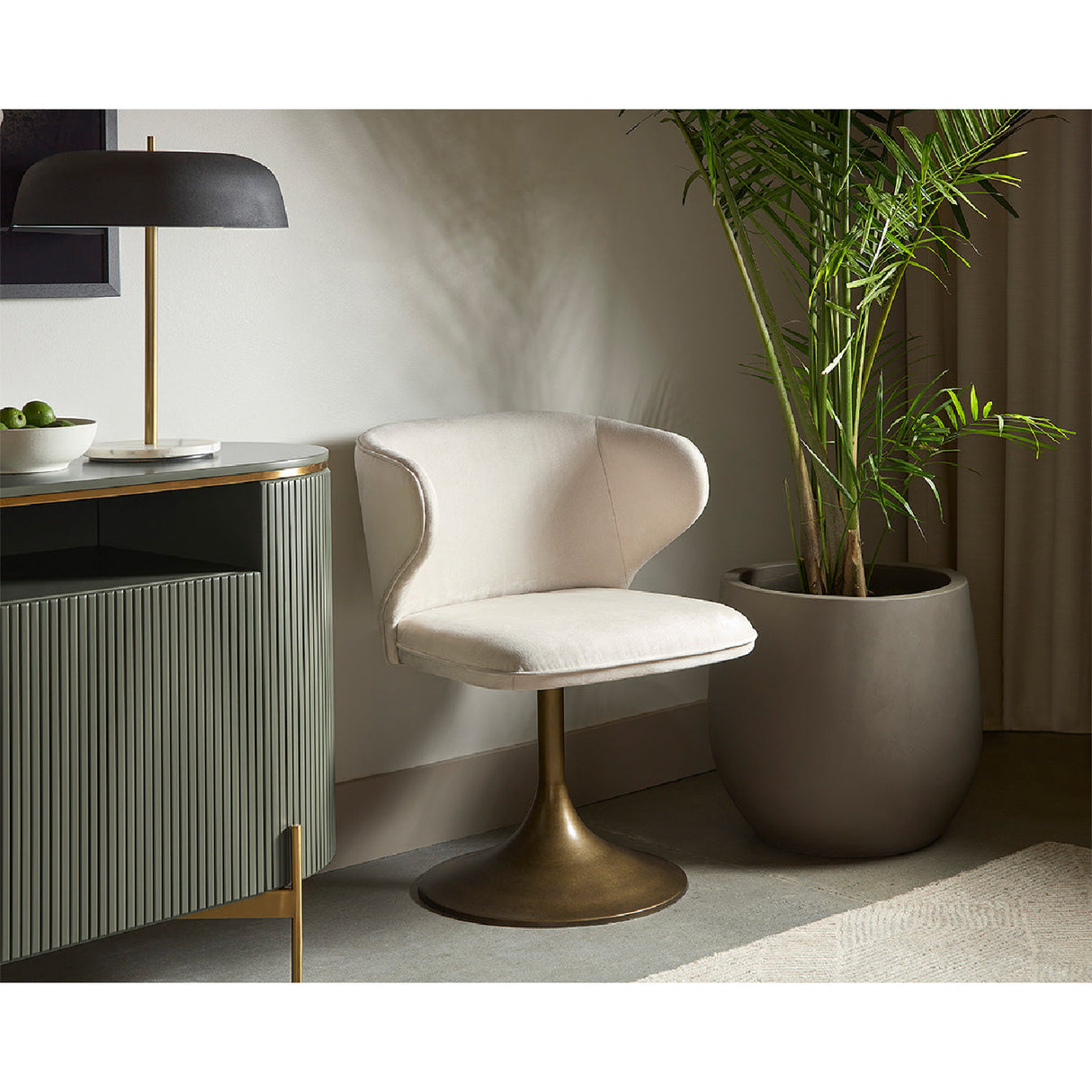 Modern European furniture - Pedestal Swivel Dining Chair - www.oroa.com | Oroa.com