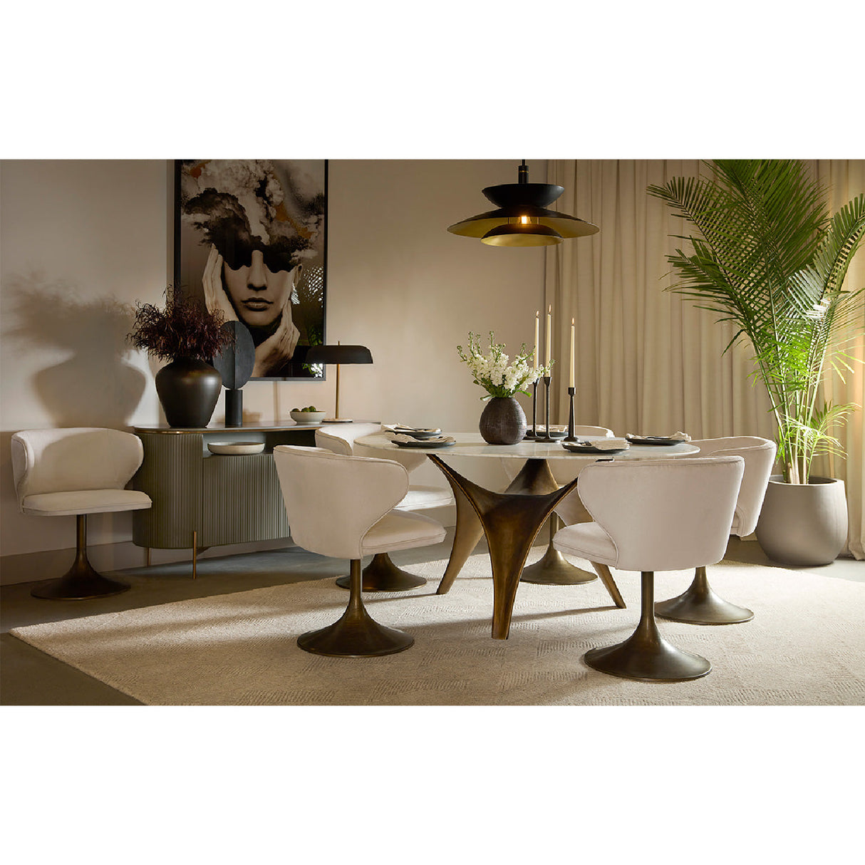 Modern European furniture - Pedestal Swivel Dining Chair - www.oroa.com | Oroa.com