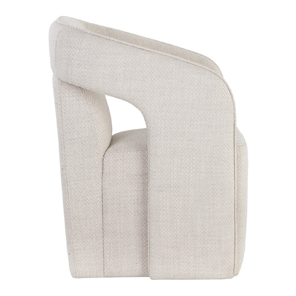 Modern European furniture - Fabric Upholstered Wheel Dining Armchair - www.oroa.com | Oroa.com