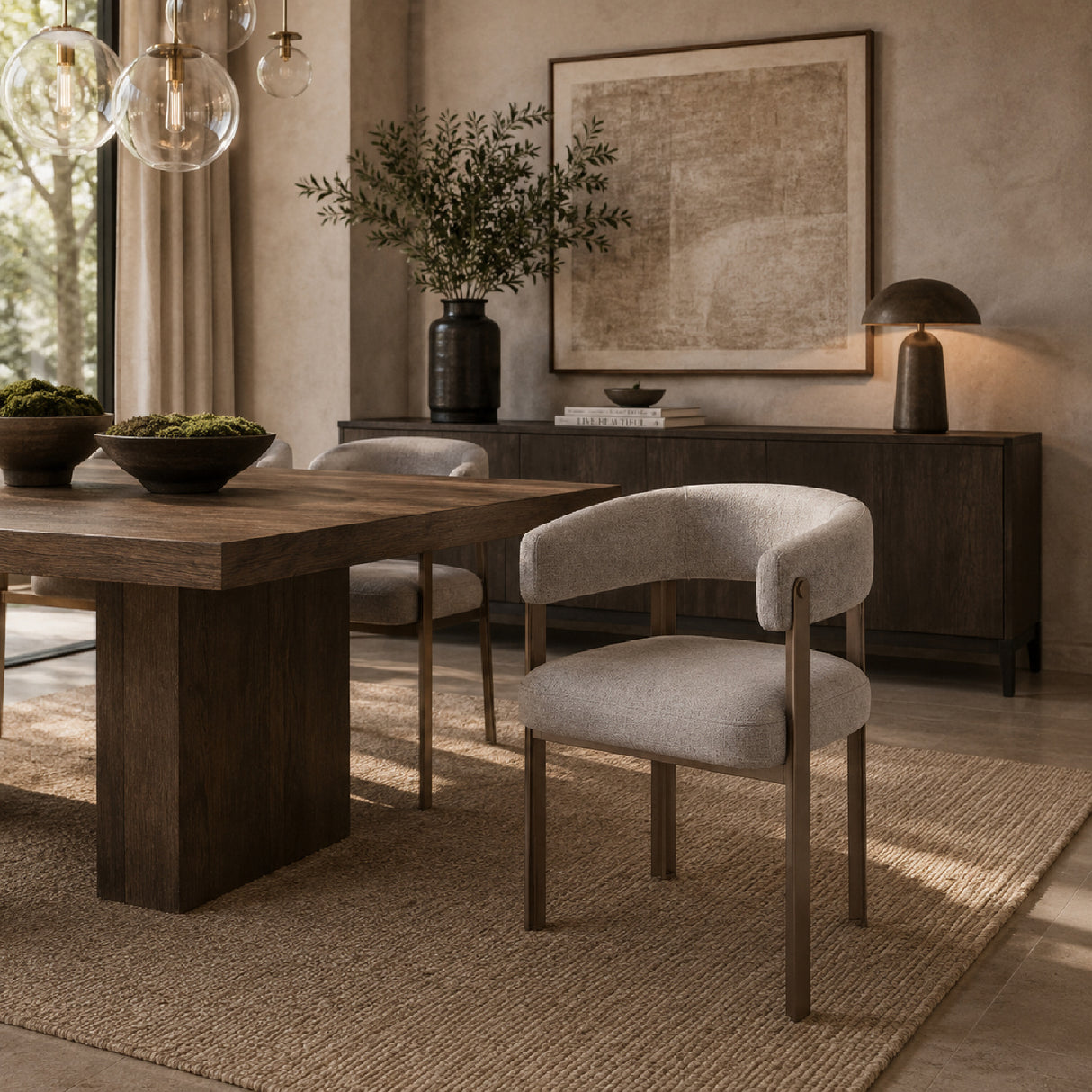 Modern European furniture - Curved Wood Frame Dining Armchair - www.oroa.com | Oroa.com