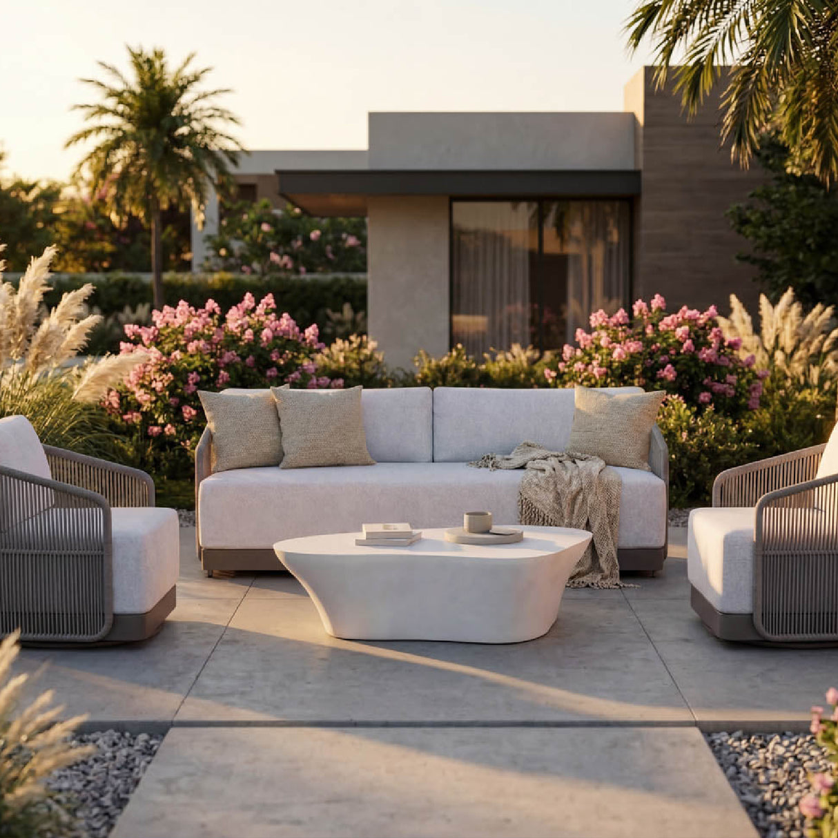 Modern European furniture - Gray Rope Outdoor Sofa - www.oroa.com | Oroa.com