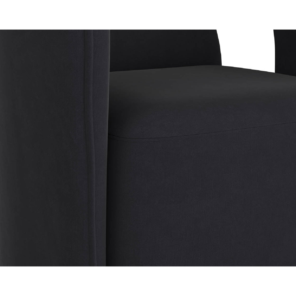Modern European furniture - Fabric Upholstered Wheel Dining Armchair - www.oroa.com | Oroa.com