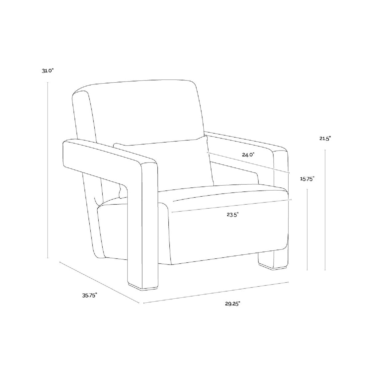 Modern European furniture - Modern Fabric Lounge Chair - www.oroa.com | Oroa.com