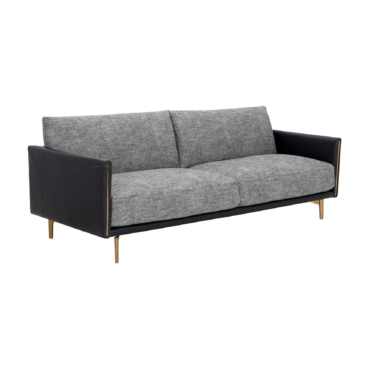Modern European furniture - Black Leather Framed Sofa - www.oroa.com | Oroa.com