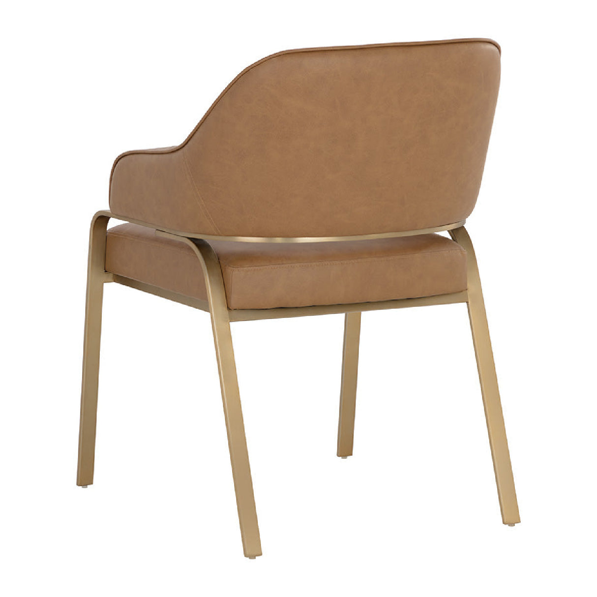 Modern European furniture - Curved-Back Leather Dining Armchair - www.oroa.com | Oroa.com
