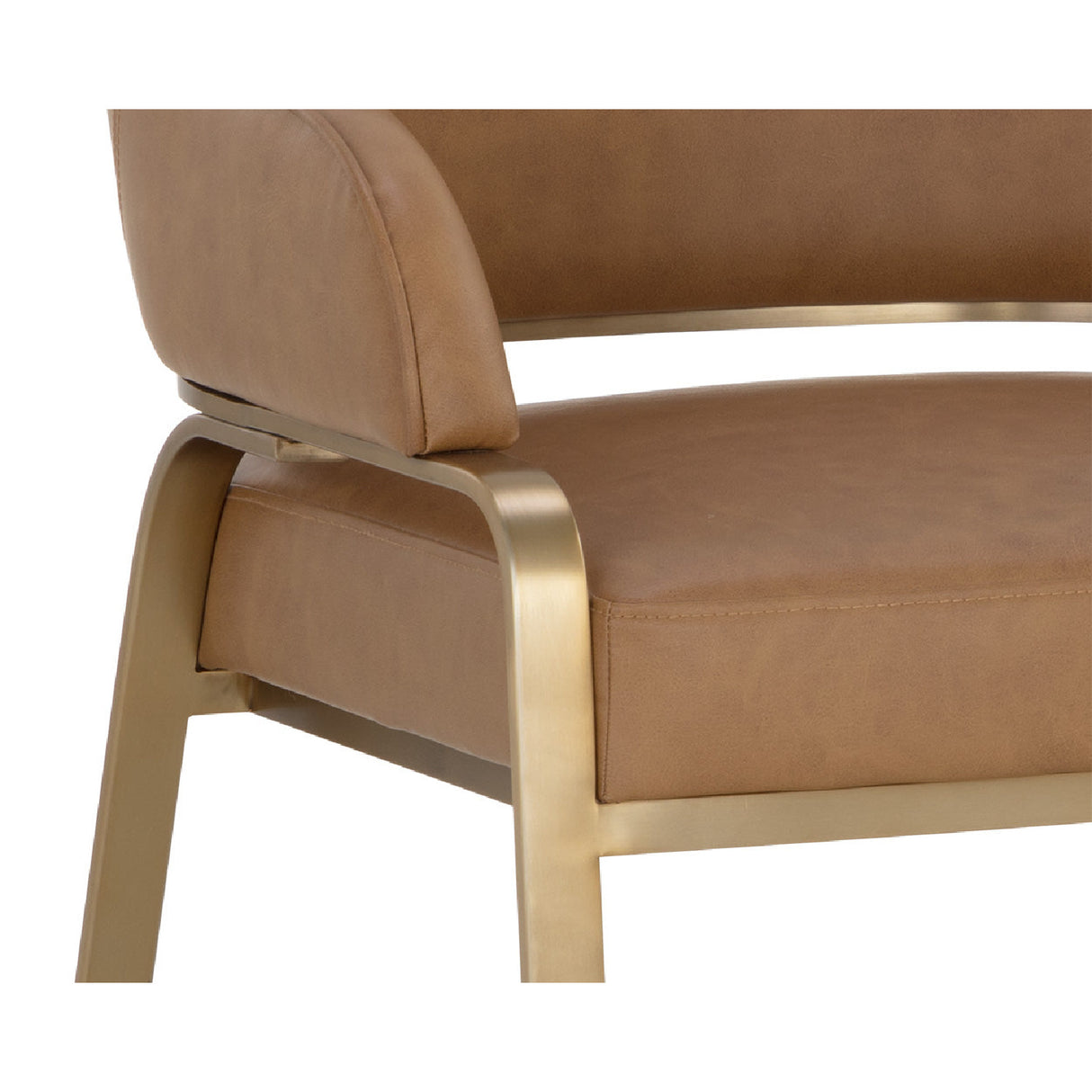 Modern European furniture - Curved-Back Leather Dining Armchair - www.oroa.com | Oroa.com