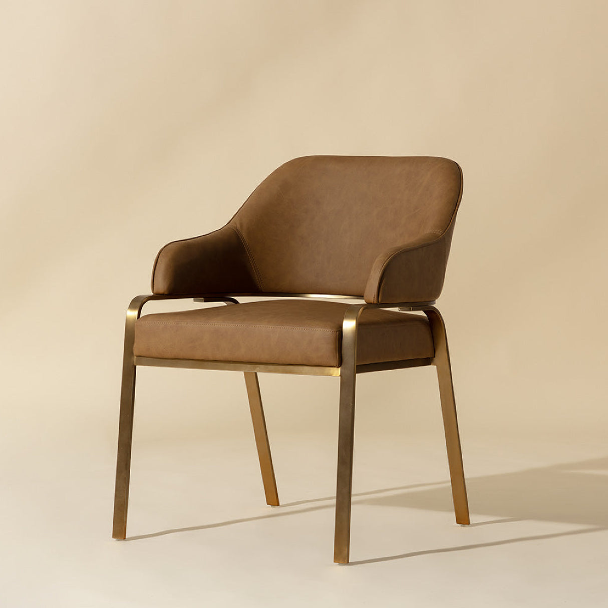 Modern European furniture - Curved-Back Leather Dining Armchair - www.oroa.com | Oroa.com