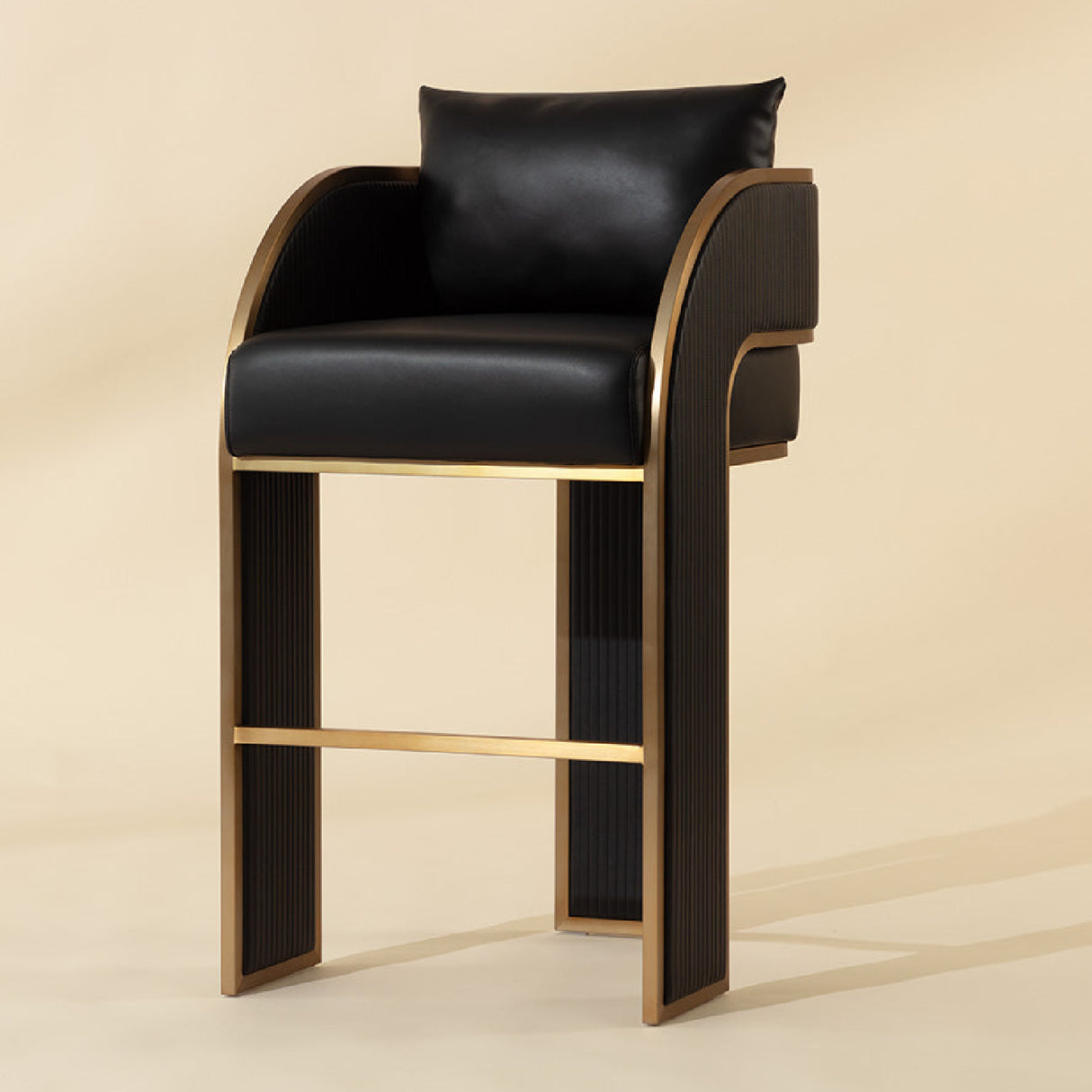 Modern European furniture - 3-Legged Leather Bar Stool - www.oroa.com | Oroa.com