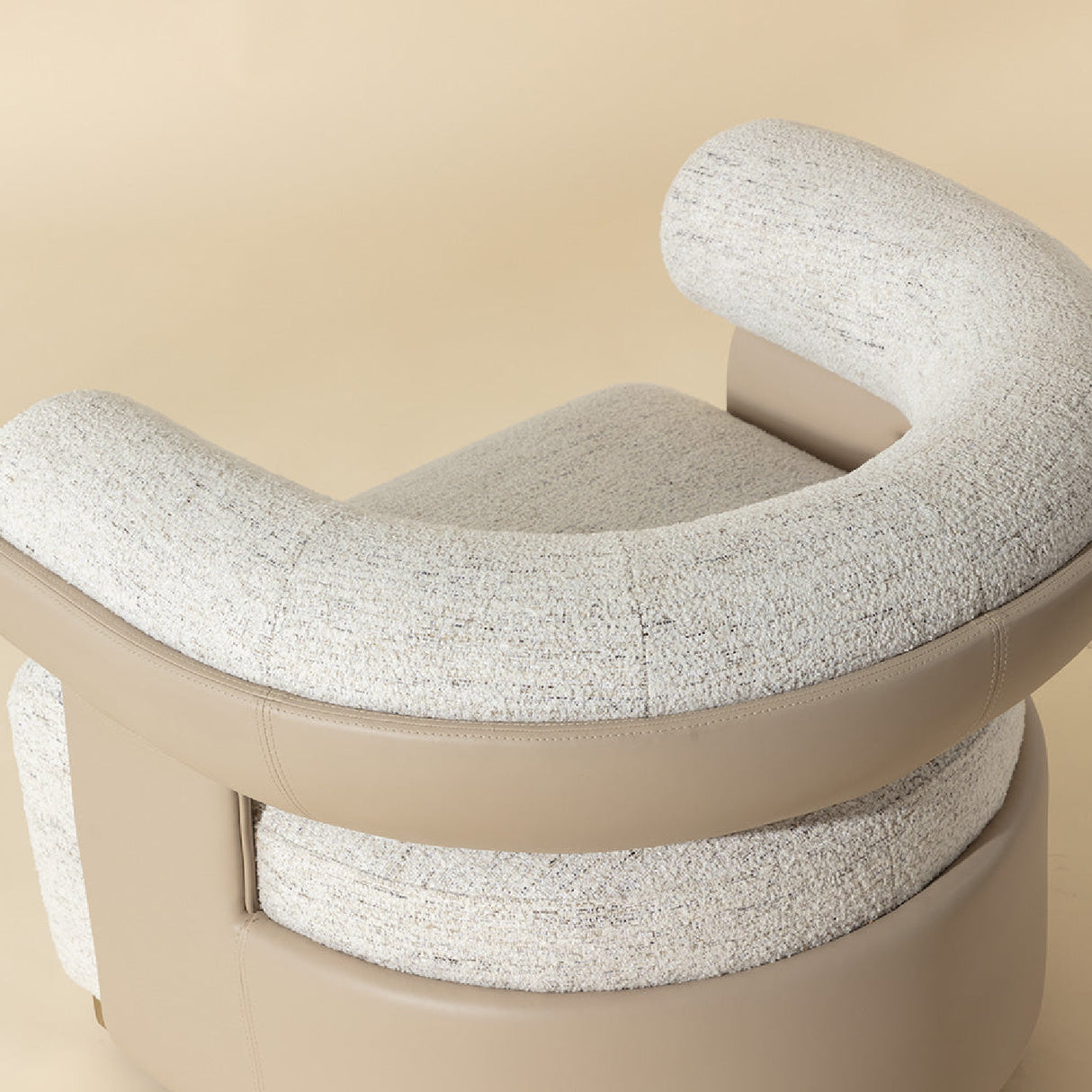 Modern European furniture - Curved-Back Swivel Lounge Chair - www.oroa.com | Oroa.com