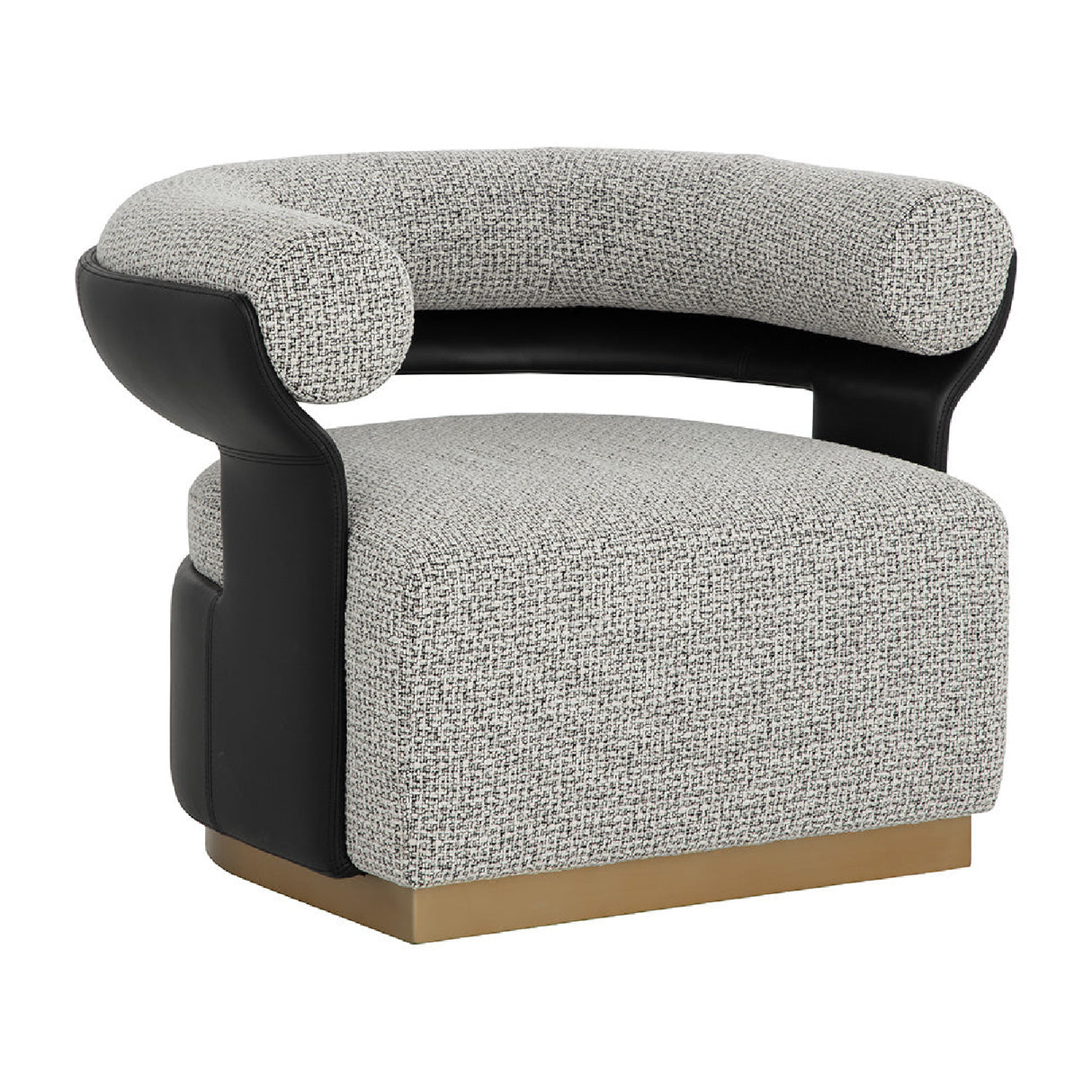Modern European furniture - Curved-Back Swivel Lounge Chair - www.oroa.com | Oroa.com