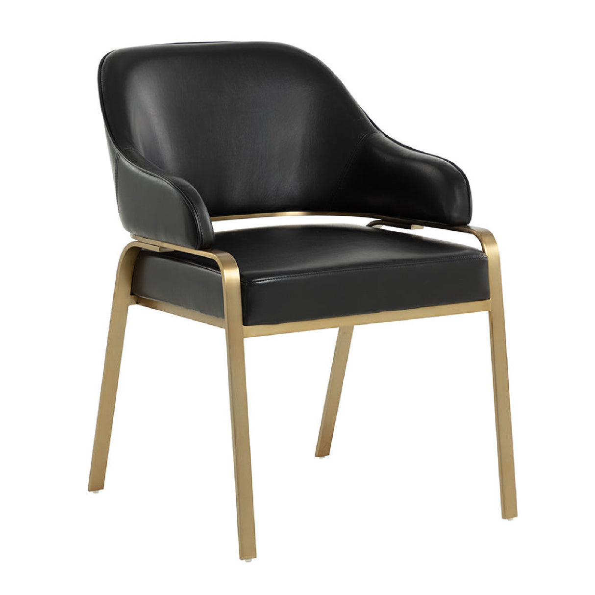 Modern European furniture - Curved-Back Leather Dining Armchair - www.oroa.com | Oroa.com
