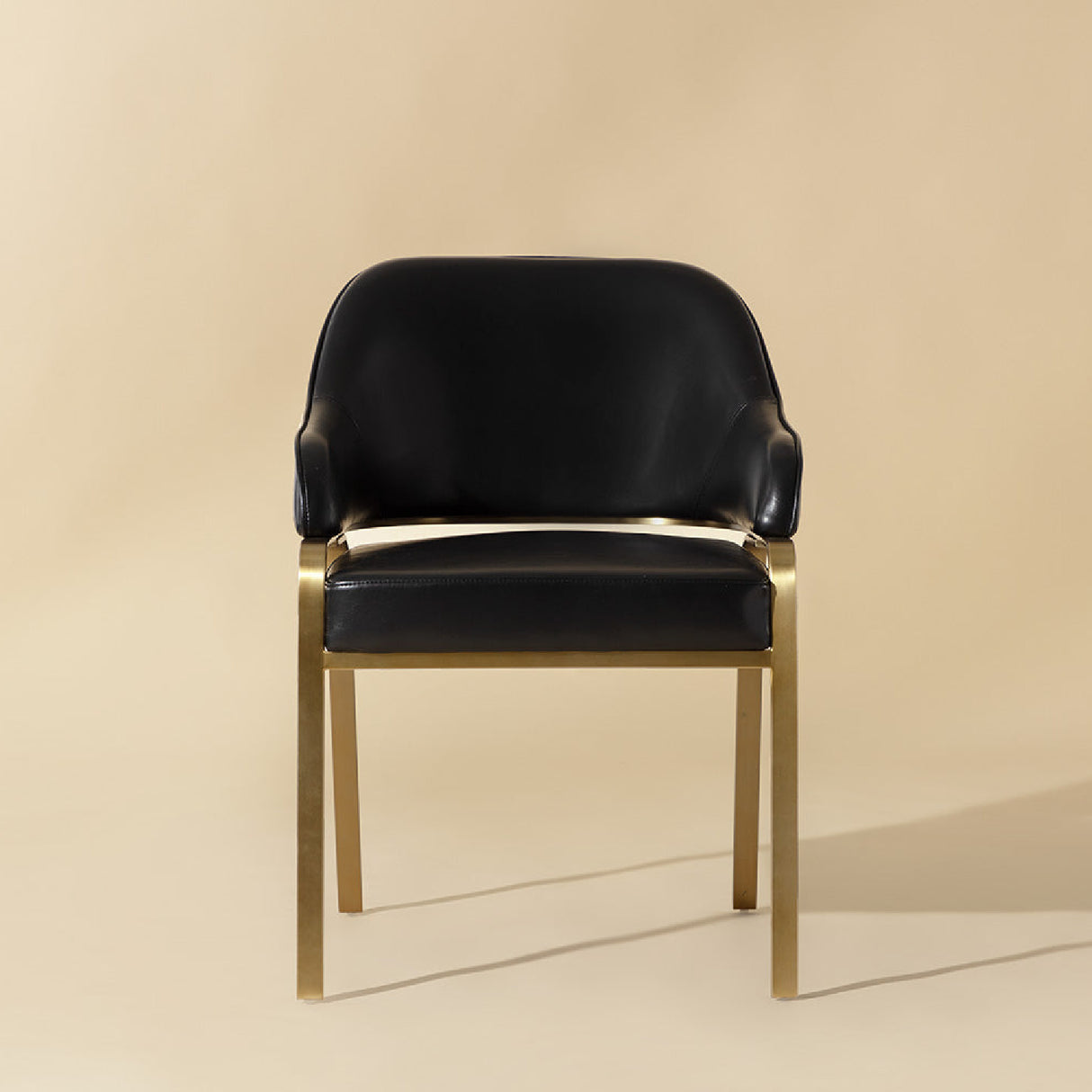 Modern European furniture - Curved-Back Leather Dining Armchair - www.oroa.com | Oroa.com
