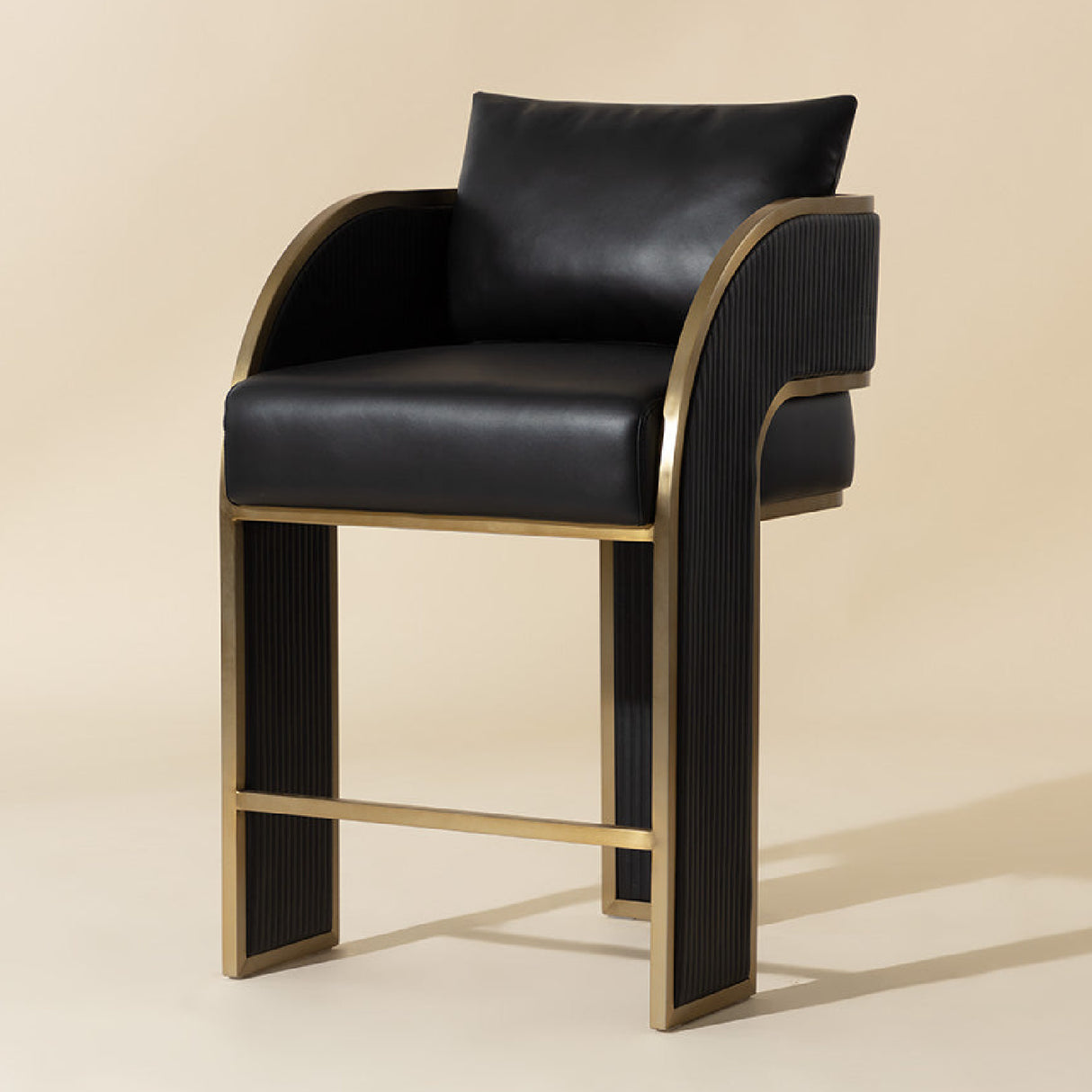 Modern European furniture - 3-Legged Leather Counter Stool - www.oroa.com | Oroa.com