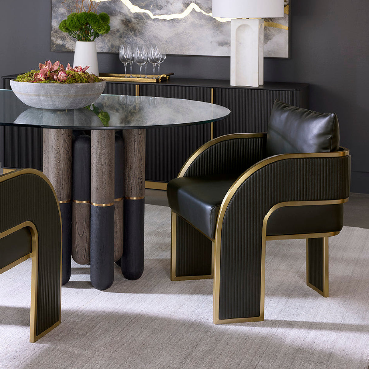 Modern European furniture - 3-Legged Leather Dining Chair - www.oroa.com | Oroa.com