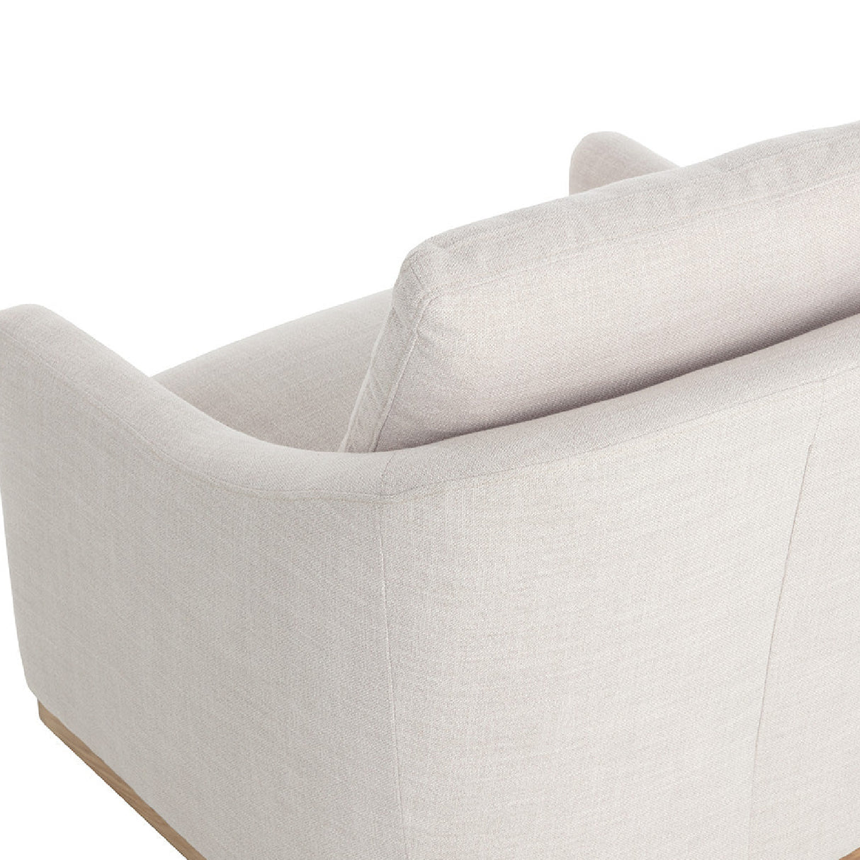 Modern European furniture - White Linen Swivel Lounge Chair - www.oroa.com | Oroa.com