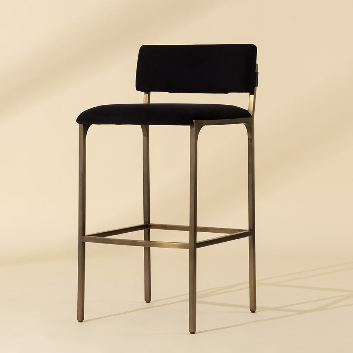 Modern European furniture - Black Fabric Bar Stool - www.oroa.com | Oroa.com