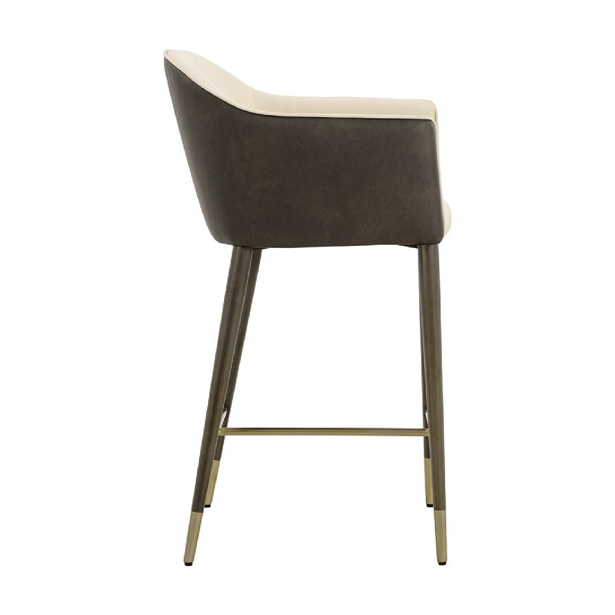 Modern European furniture - Cream Leather Counter Stool - www.oroa.com | Oroa.com