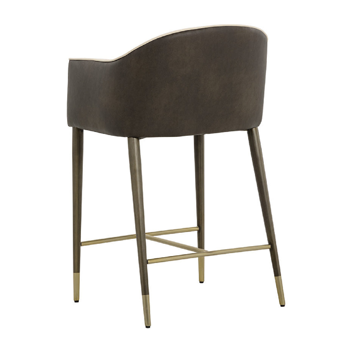 Modern European furniture - Cream Leather Counter Stool - www.oroa.com | Oroa.com