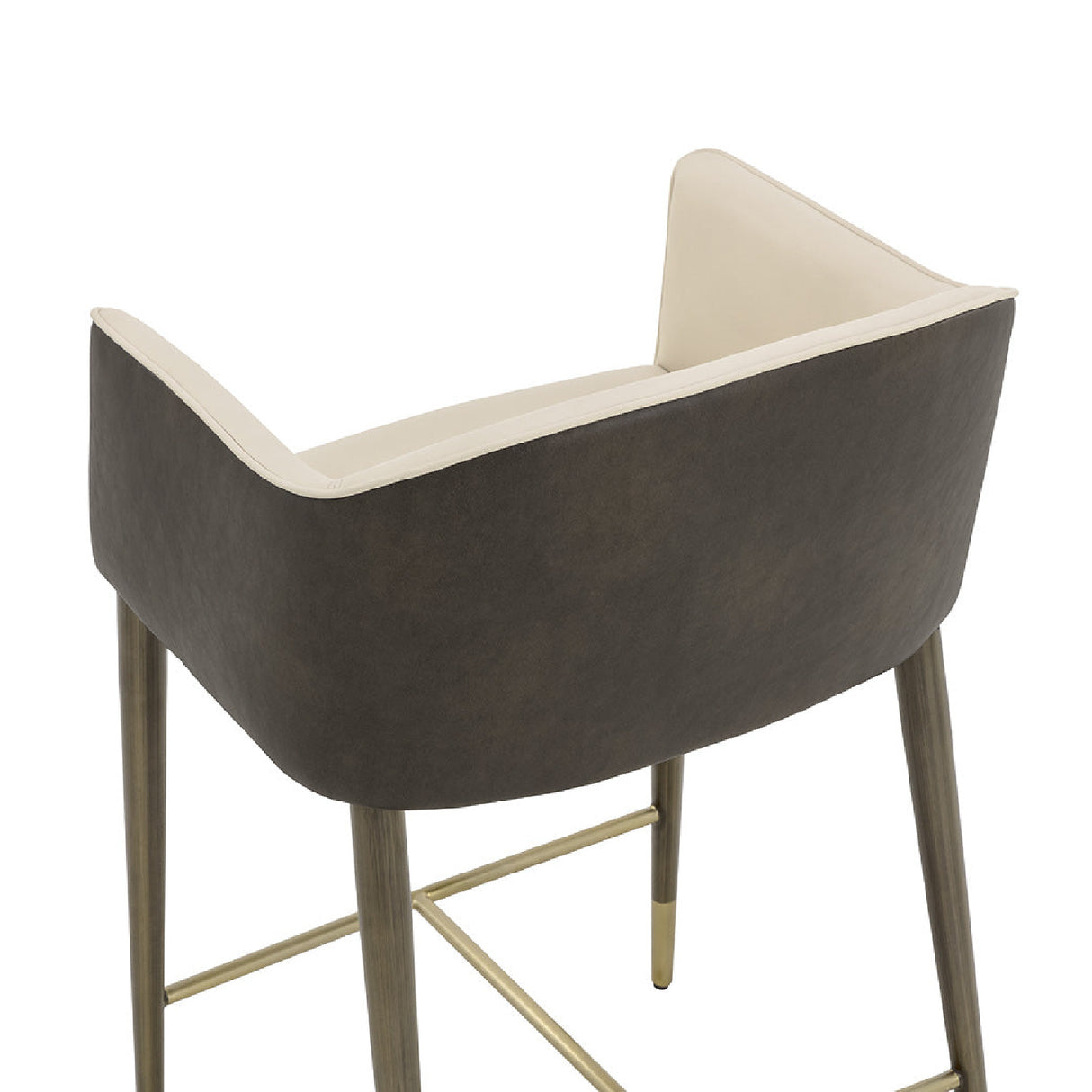 Modern European furniture - Cream Leather Counter Stool - www.oroa.com | Oroa.com