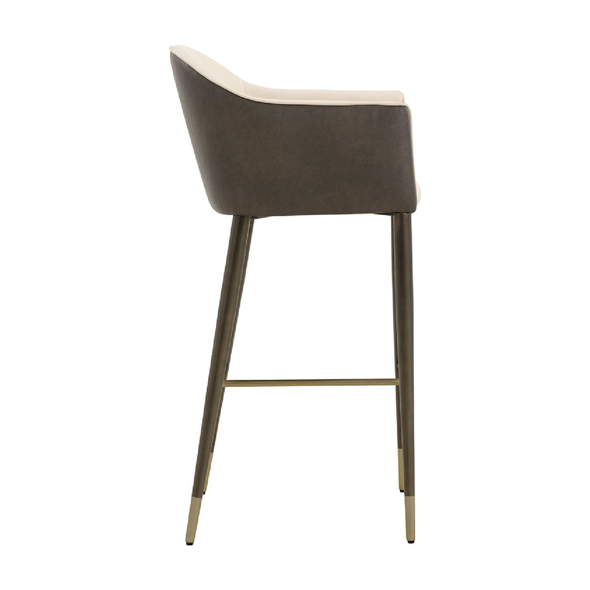 Modern European furniture - Cream Leather Bar Stool - www.oroa.com | Oroa.com