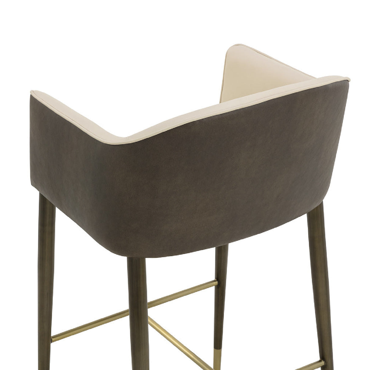 Modern European furniture - Cream Leather Bar Stool - www.oroa.com | Oroa.com