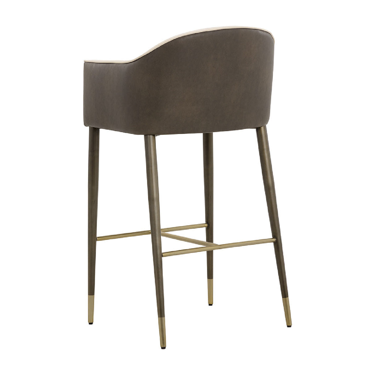 Modern European furniture - Cream Leather Bar Stool - www.oroa.com | Oroa.com