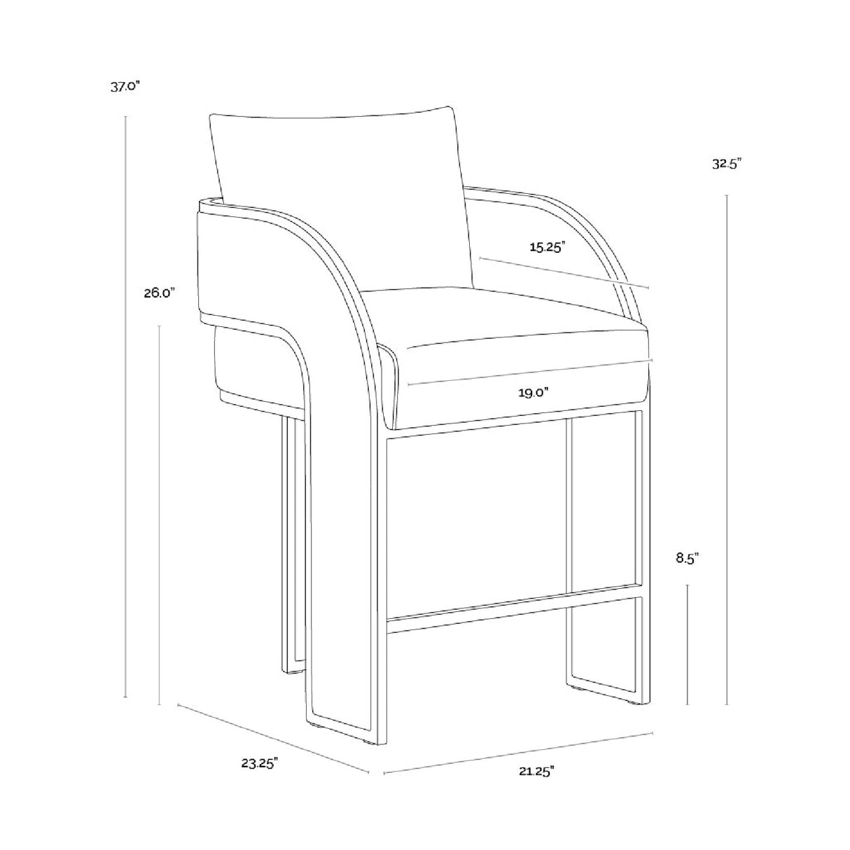 Modern European furniture - 3-Legged Leather Counter Stool - www.oroa.com | Oroa.com