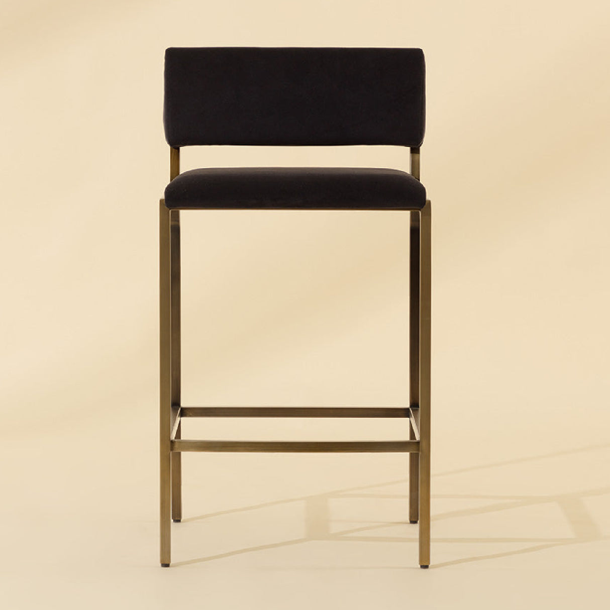 Modern European furniture - Black Fabric Counter Stool - www.oroa.com | Oroa.com