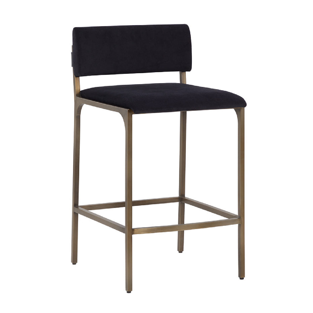 Modern European furniture - Black Fabric Counter Stool - www.oroa.com | Oroa.com