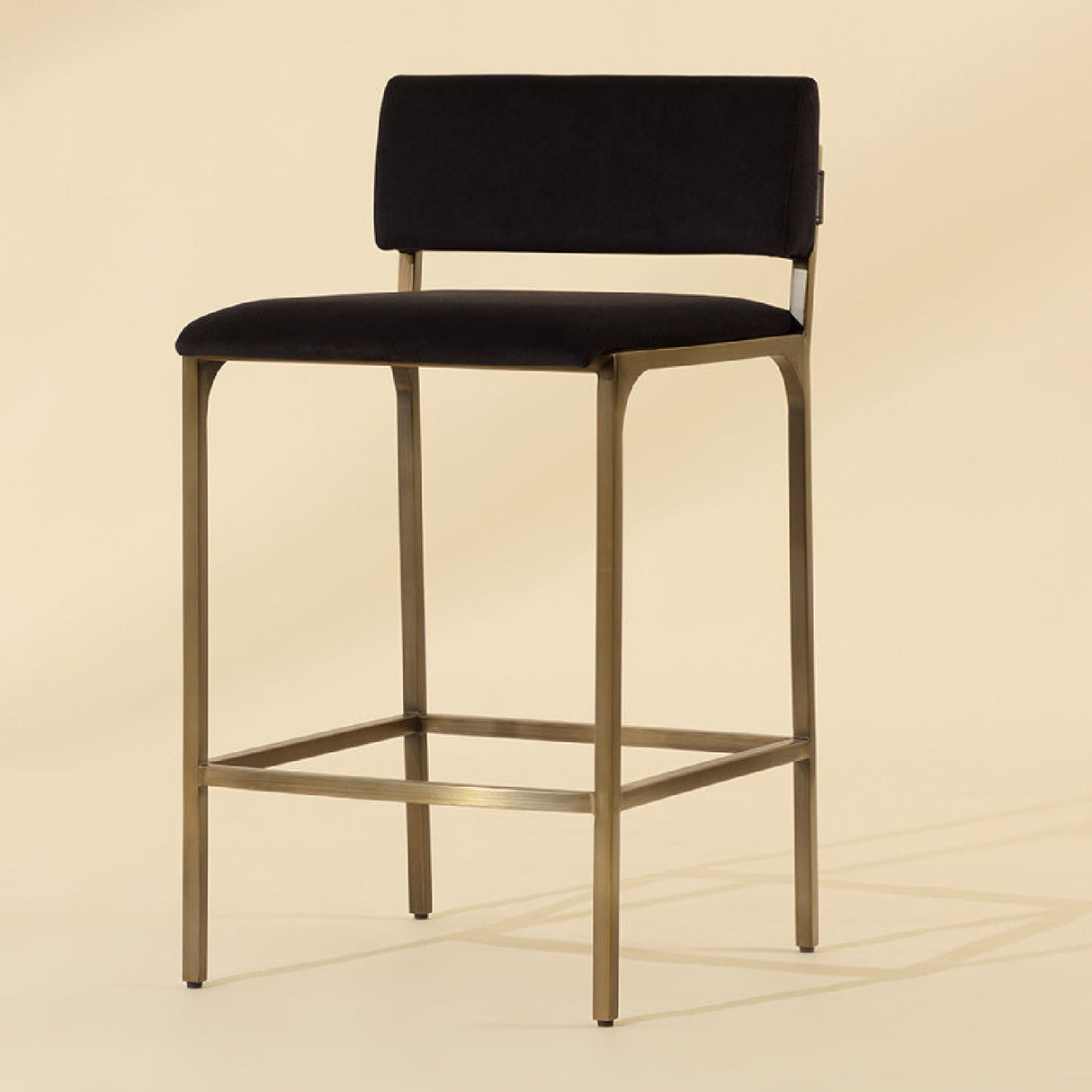 Modern European furniture - Black Fabric Counter Stool - www.oroa.com | Oroa.com