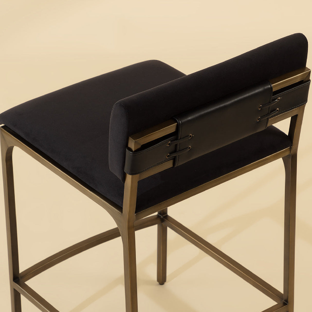 Modern European furniture - Black Fabric Counter Stool - www.oroa.com | Oroa.com