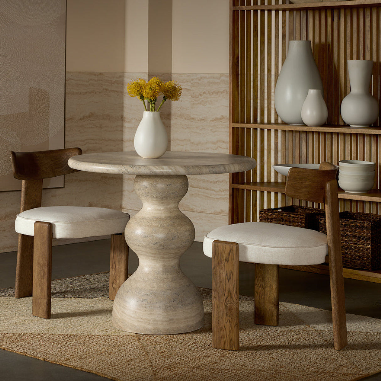 Marble-Look Indoor/Outdoor Concrete Bistro Table | Oroa.com