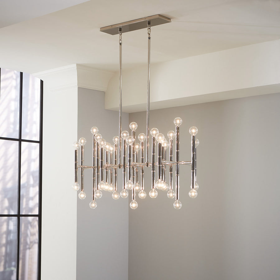 Metallic Bamboo Detail Chandelier | Jonathan Adler Meurice | Oroa.com