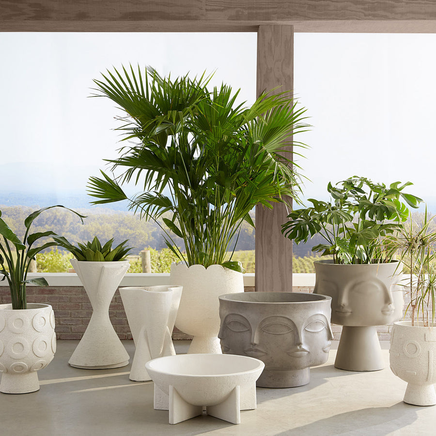 Concrete Pedestal Planter | Jonathan Adler Osaka Puzzle | Oroa.com
