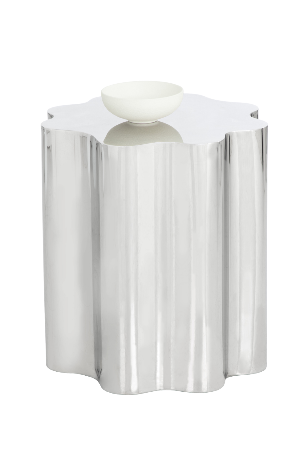 Modern European furniture - Silver Organic-Shaped Side Table - www.oroa.com | Oroa.com