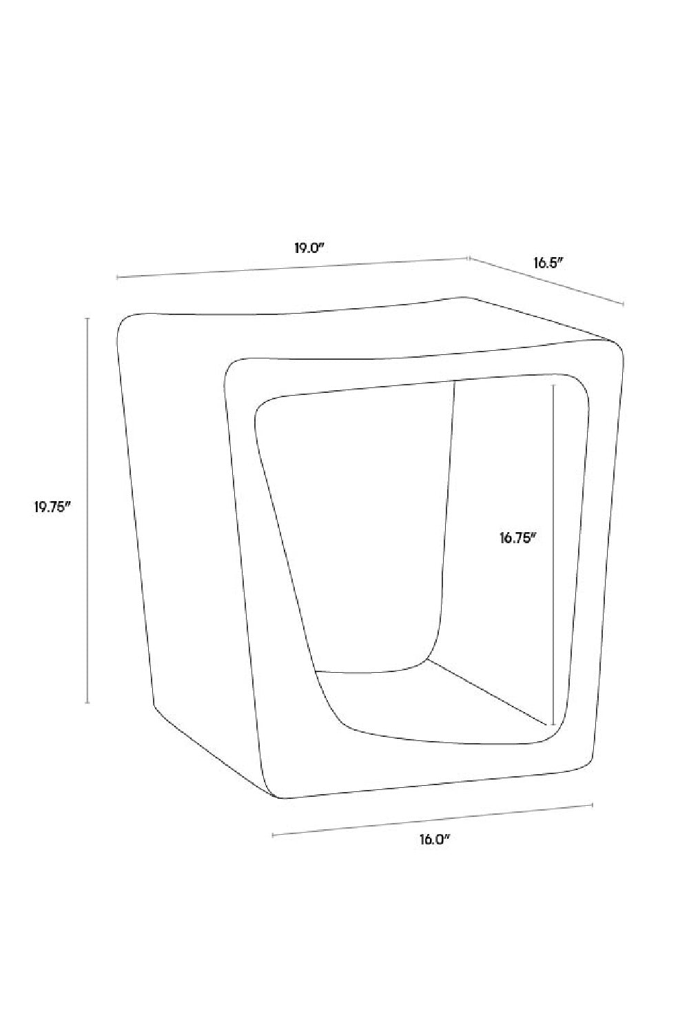 Modern European furniture - Gray Asymmetrical Indoor/Outdoor End Table - www.oroa.com | Oroa.com