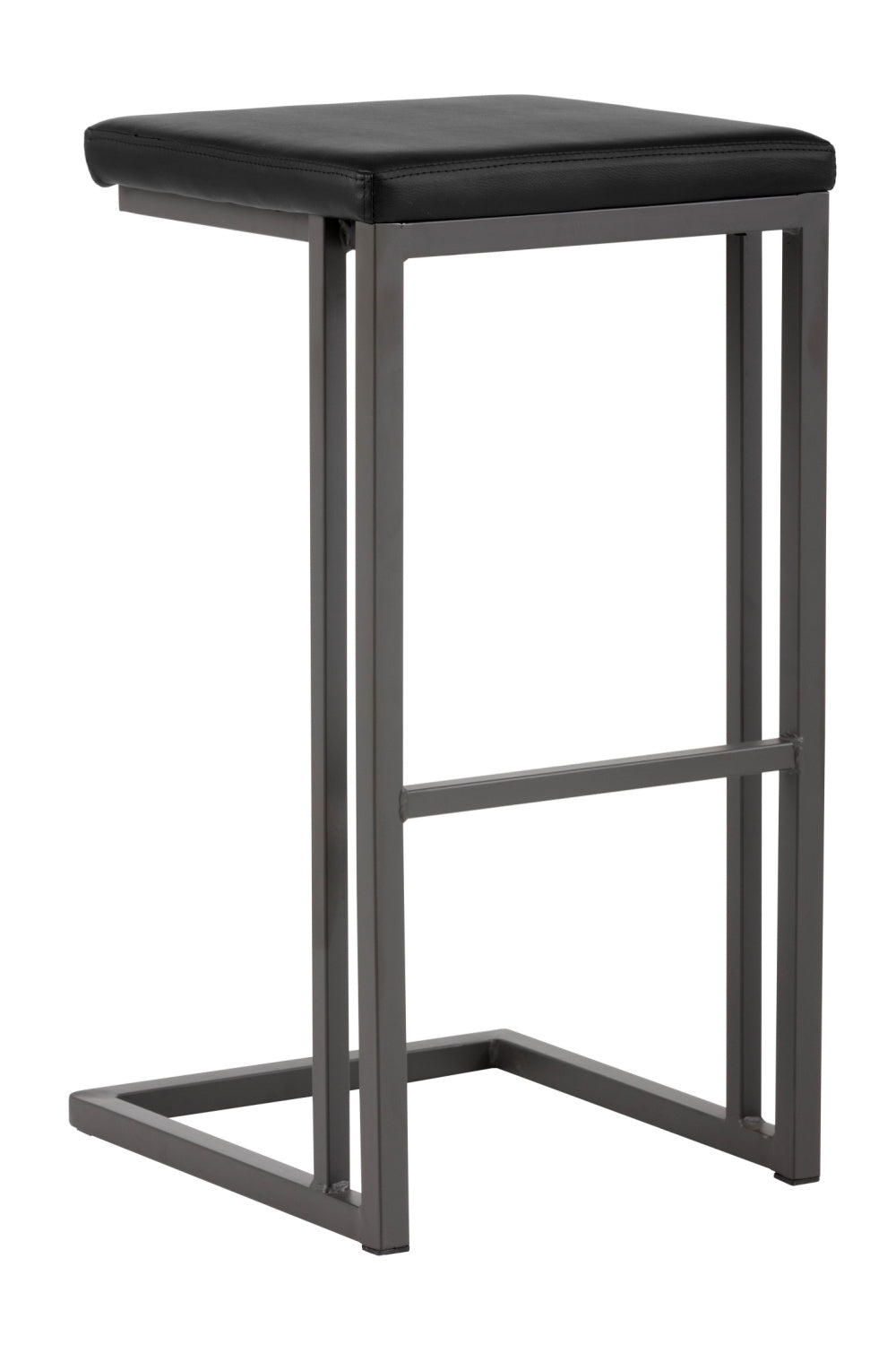 Modern European furniture - Leather Look Cantilevered Bar Stool - www.oroa.com | Oroa.com
