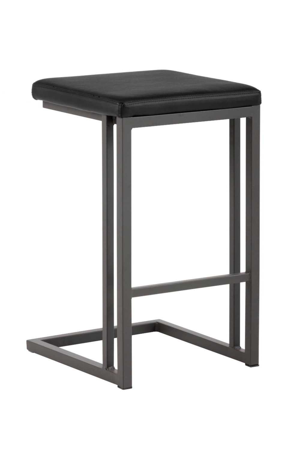 Modern European furniture - Black Leather Look Counter Stools (2) - www.oroa.com | Oroa.com