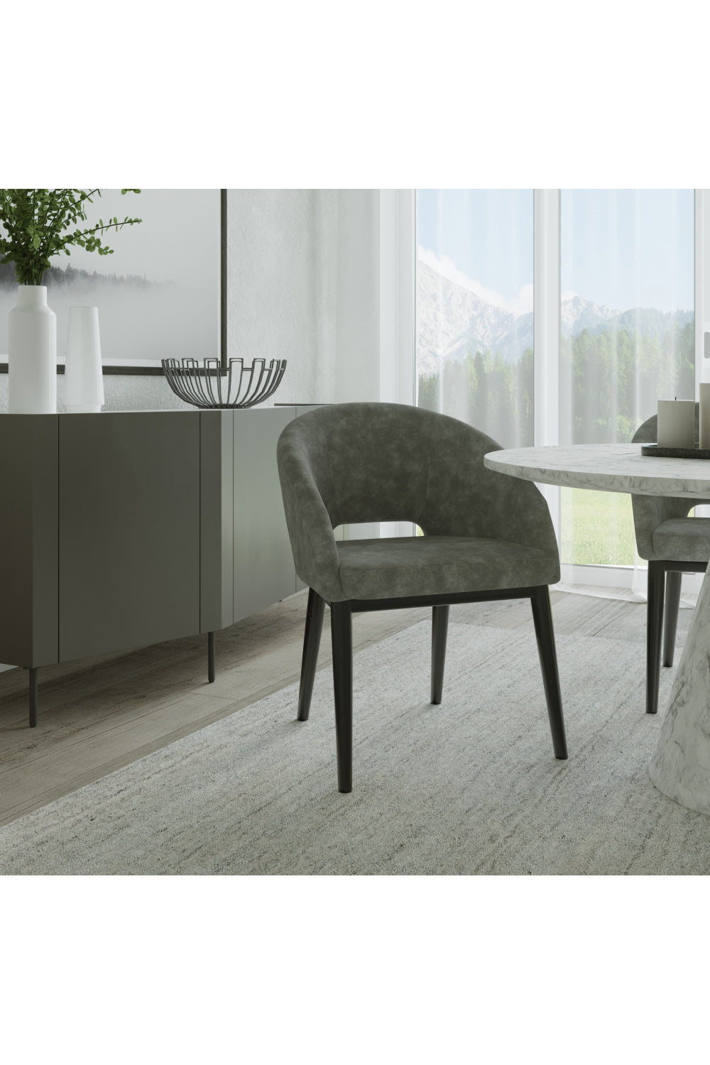 Modern European furniture - Cutout-Back Dining Amchair - www.oroa.com