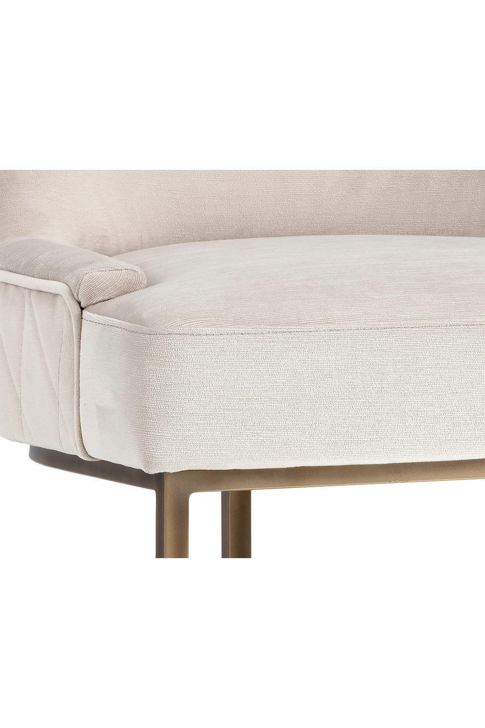 Modern European furniture - Bronze Cantilever Fabric Dining Chairs (2) - www.oroa.com | Oroa.com