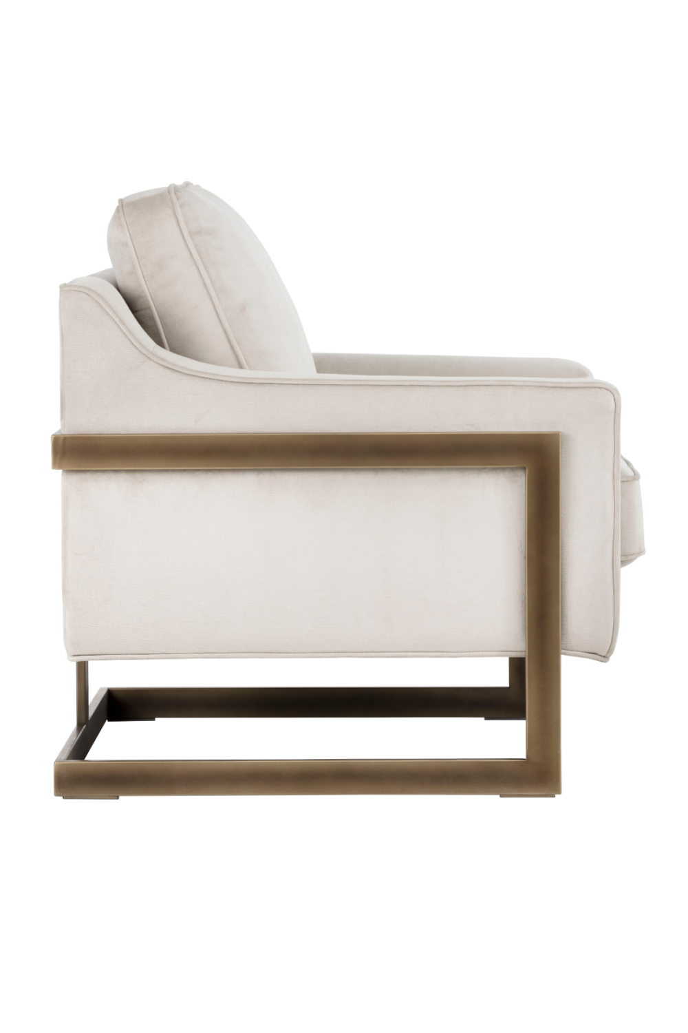 Modern European furniture - Bronze Frame Cantilevered Lounge Chair - www.oroa.com | Oroa.com