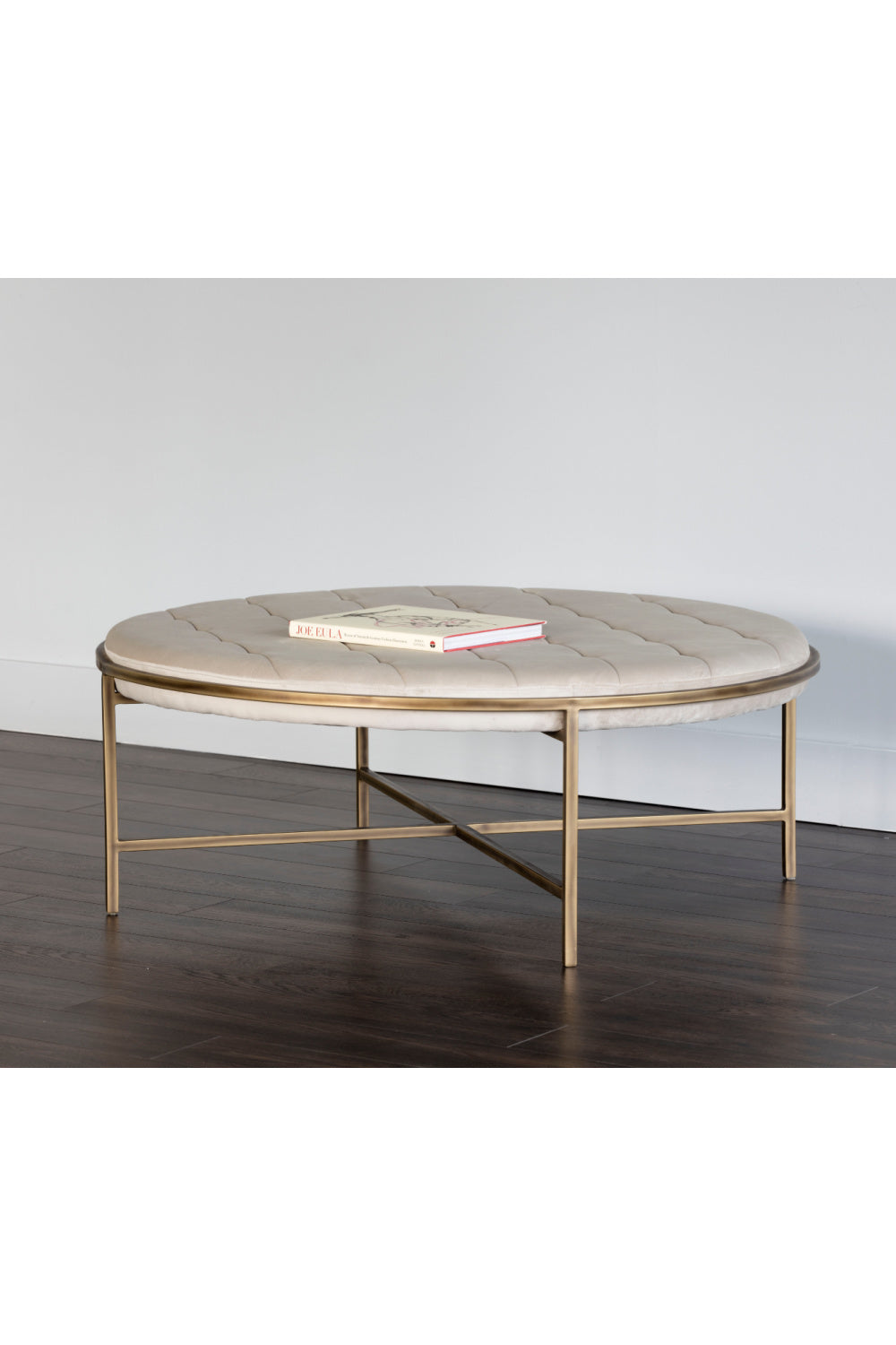 Modern European furniture - Metal Frame Upholstered Ottoman - www.oroa.com | Oroa.com