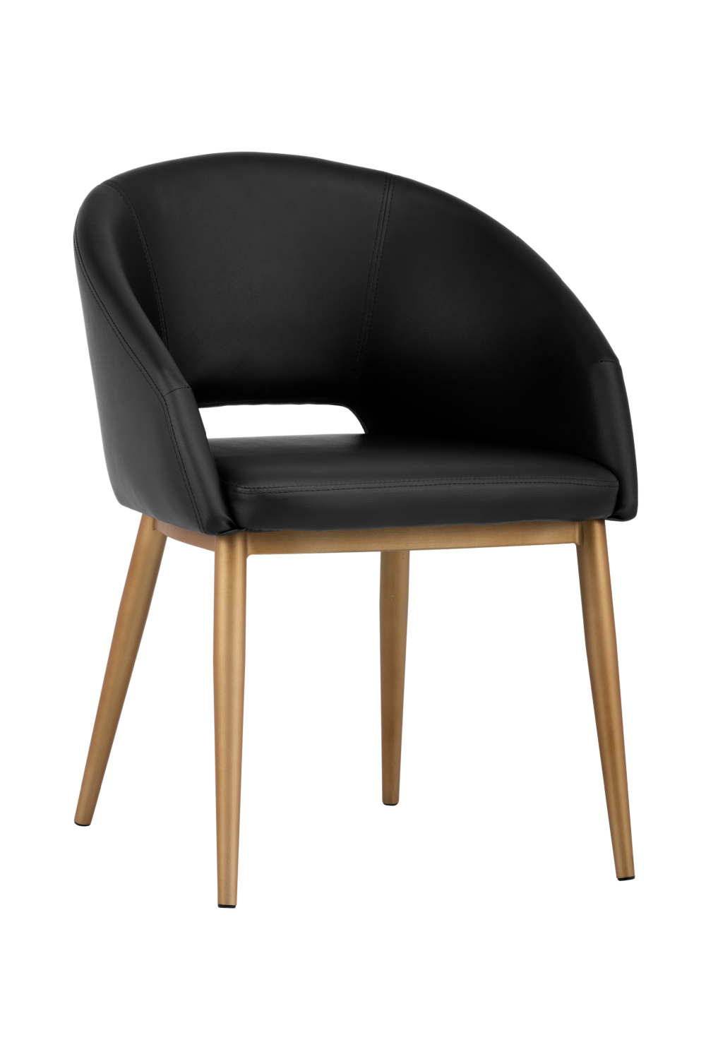 Modern European furniture - Gold Frame Barrel Dining Chair - www.oroa.com