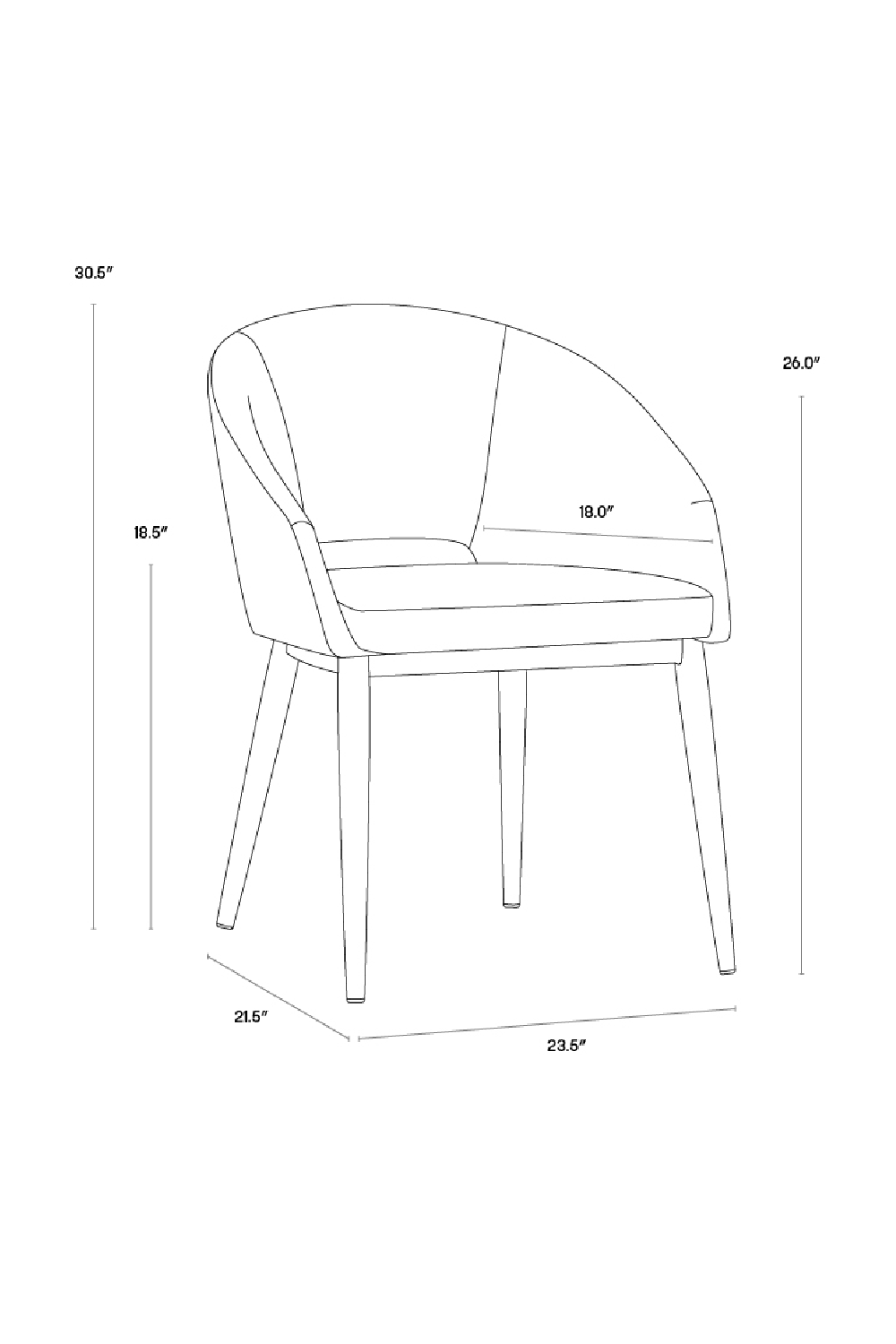 Modern European furniture - Gold Frame Barrel Dining Chair - www.oroa.com
