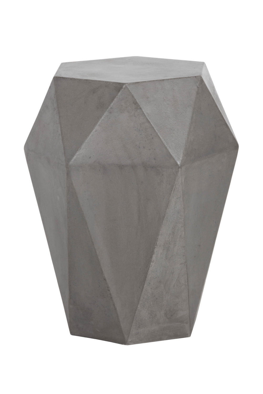 Modern European furniture - Gray Faceted Indoor/Outdoor End Table - www.oroa.com | Oroa.com