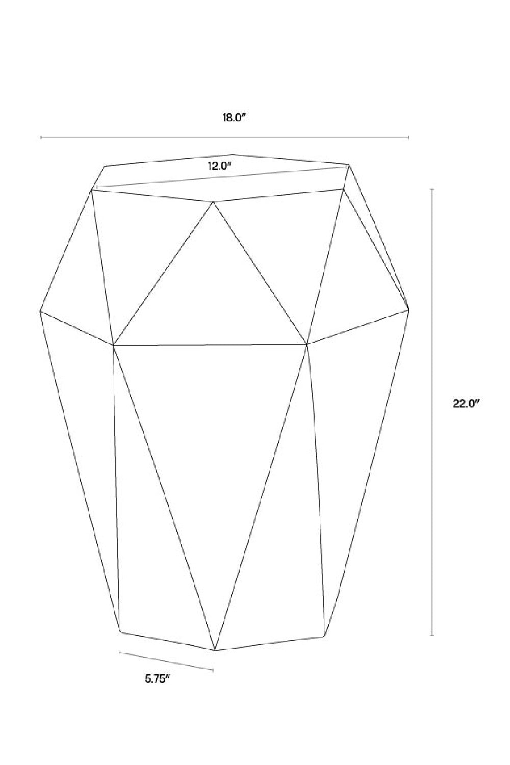 Modern European furniture - Gray Faceted Indoor/Outdoor End Table - www.oroa.com | Oroa.com