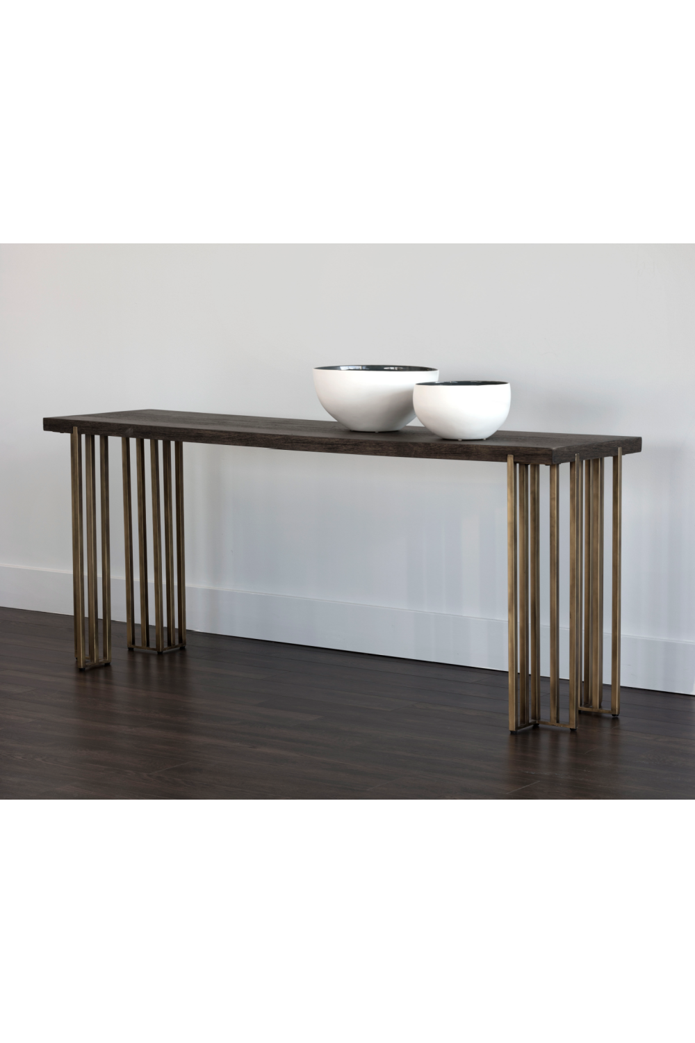 Modern European furniture - Brown Oak Console Table - www.oroa.com | Oroa.com