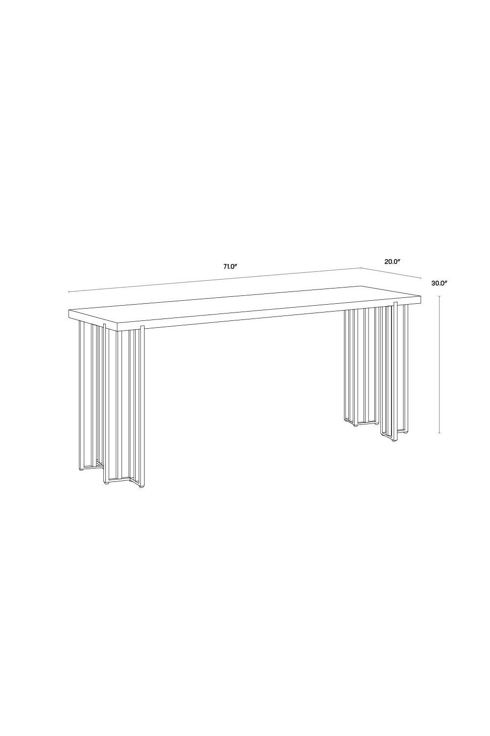 Modern European furniture - Brown Oak Console Table - www.oroa.com | Oroa.com