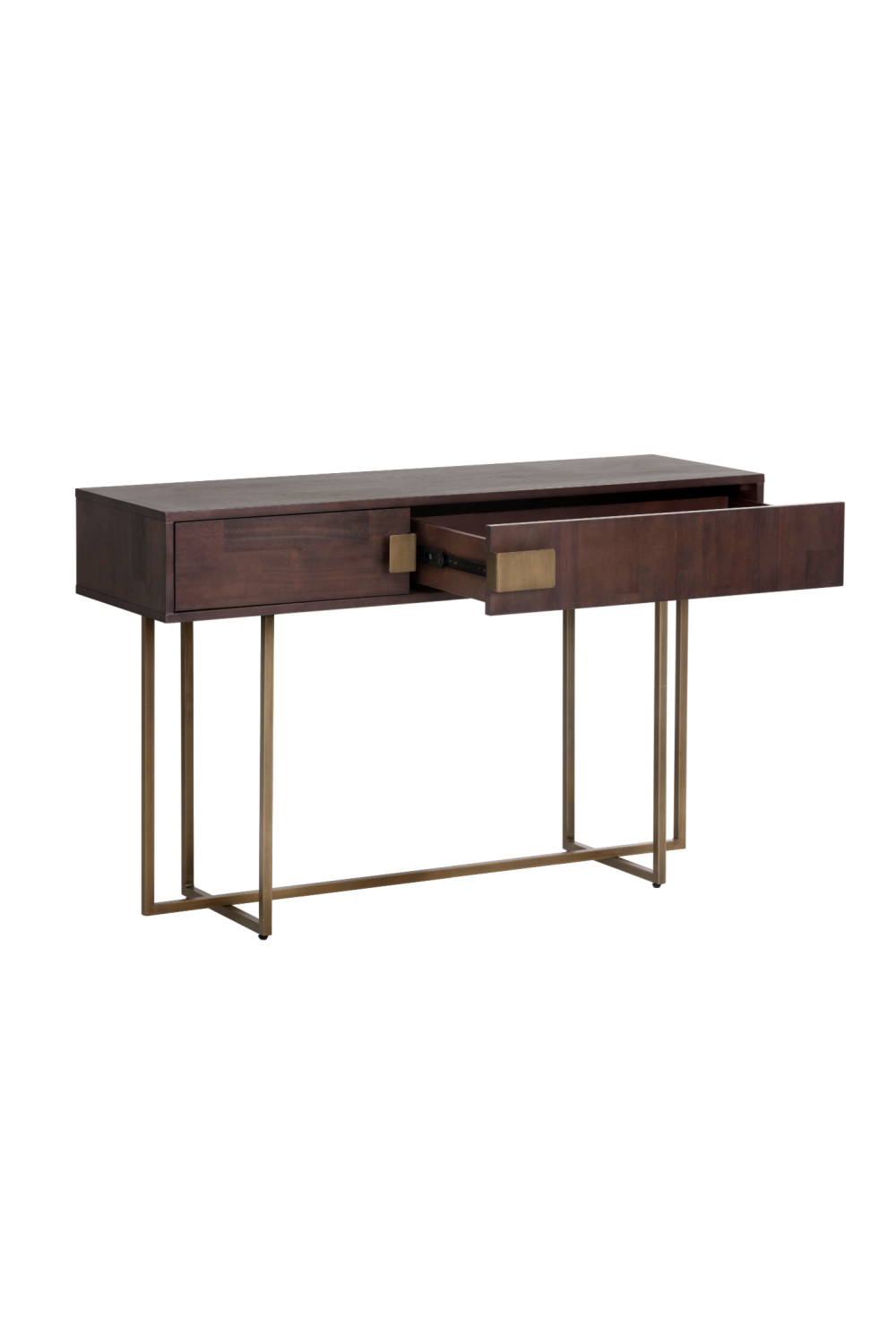 Modern European furniture - Brown Wooden 2-Drawer Console Table - www.oroa.com | Oroa.com