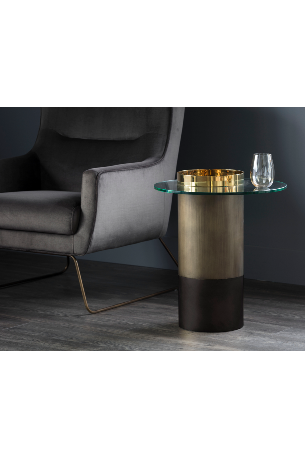 Modern European furniture - Gold Tray Top End Table - www.oroa.com | Oroa.com